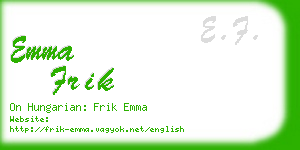 emma frik business card